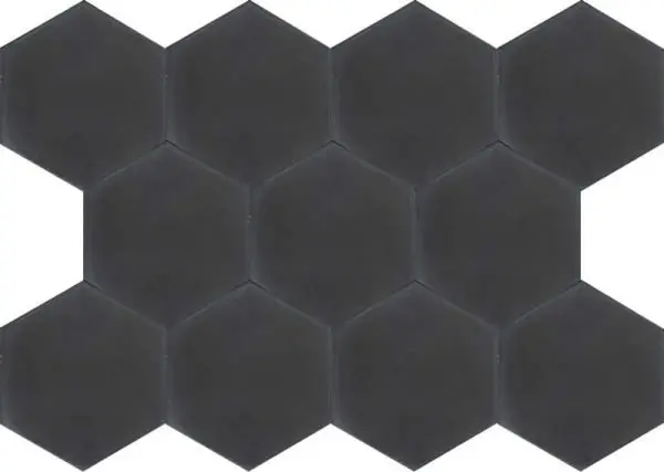 Moroccan Encaustic Cement Hexagonal Artic 11 Charcoal
